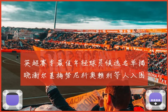 英超赛季最佳年轻球员候选名单揭晓谢尔基梅努尼科奥赖利等人入围